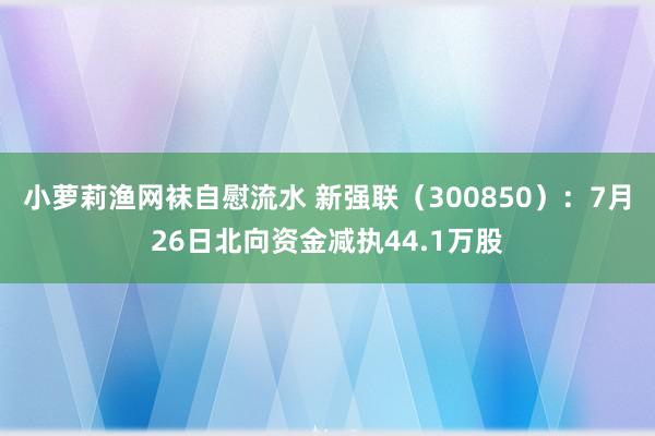 小萝莉渔网袜自慰流水 新强联(300850):7月26日北向资金减执44.1万股