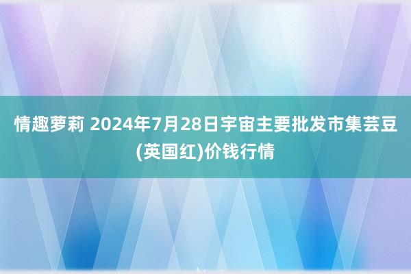 情趣萝莉 2024年7月28日宇宙主要批发市集芸豆(英国红)价钱行情