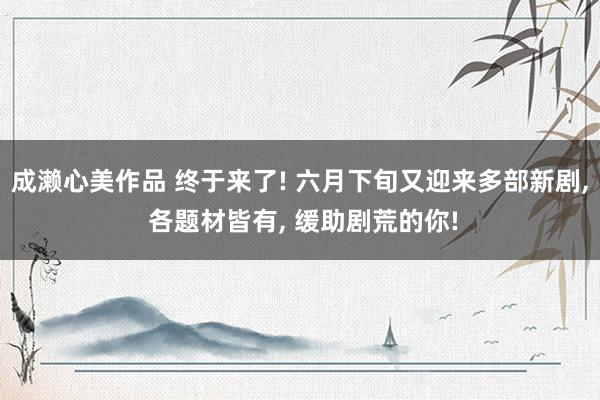 成濑心美作品 终于来了! 六月下旬又迎来多部新剧, 各题材皆有, 缓助剧荒的你!